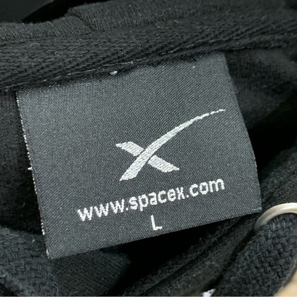 SpaceX Official Hoodie Occupy Mars Mens Size Large Black Hooded Sweatshirt - Picture 5 of 9